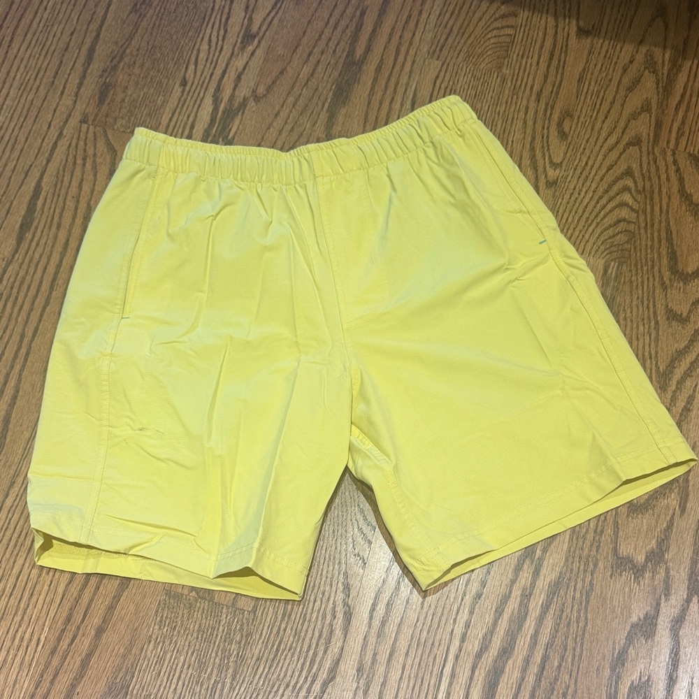 Vibrant Yellow Men's Athletic Shorts